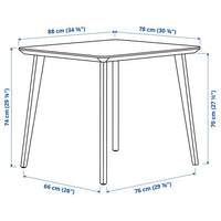 LISABO / LISABO - Table and 2 chairs, ash veneer/ash veneer, 88 cm - Premium  from Ikea - Just €362.99! Shop now at Maltashopper.com