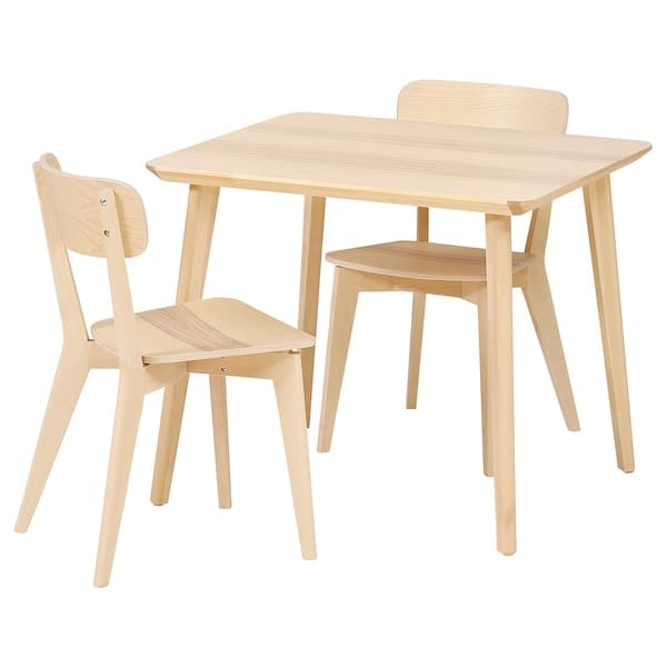 LISABO / LISABO - Table and 2 chairs, ash veneer/ash veneer, 88 cm - best price from Maltashopper.com 79545079