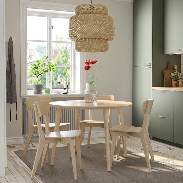 Ikea LISABO / LISABO - Table and 4 chairs, ash veneer/ash, 105 cm