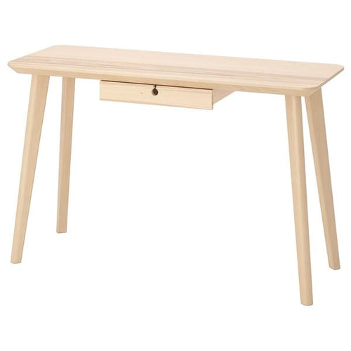 LISABO - Desk, ash veneer, 118x45 cm