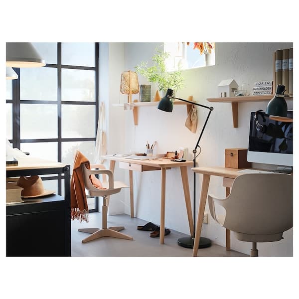 Ikea LISABO - Desk, ash veneer, 118x45 cm