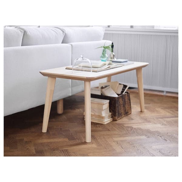 LISABO - Coffee table, ash veneer, 118x50 cm - best price from Maltashopper.com 70297658
