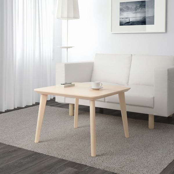 LISABO - Coffee table, ash veneer, 70x70 cm - best price from Maltashopper.com 90297657
