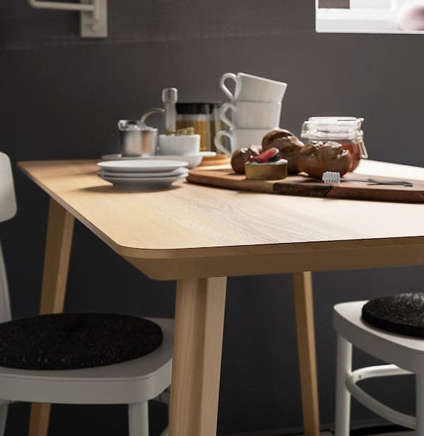 LISABO - Table, ash veneer, 140x78 cm - best price from Maltashopper.com 70294339