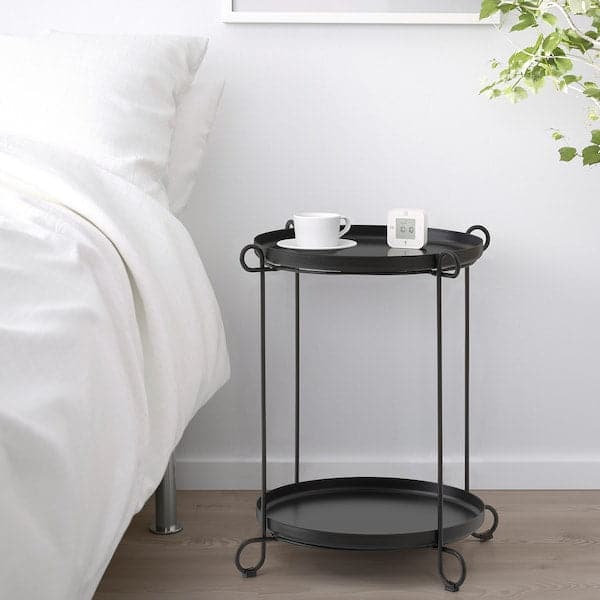 Ikea LIVELYCKE - Tray table, black, 50 cm