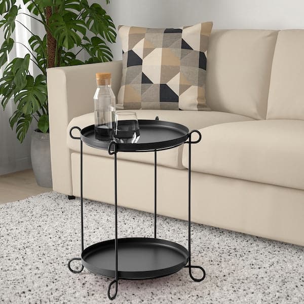 Ikea LIVELYCKE - Tray table, black, 50 cm