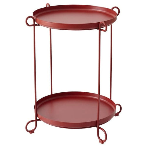 LIVELYCKE - Tray table, red, 50 cm