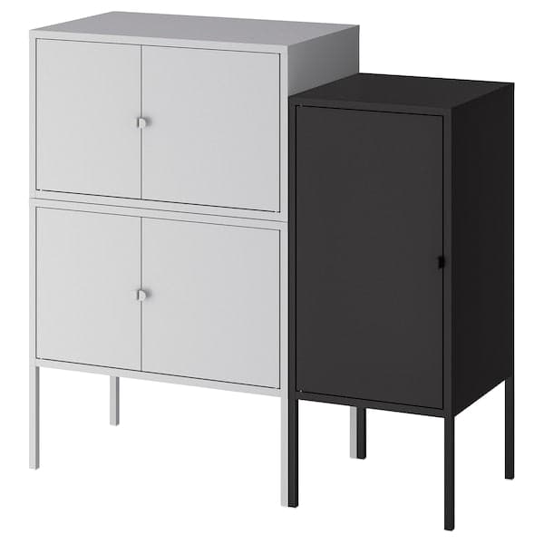 LIXHULT - Cabinet combination, grey/anthracite, 95x35x92 cm - best price from Maltashopper.com 09388365