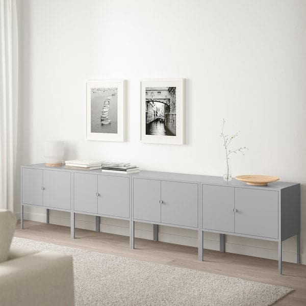 Ikea LIXHULT - Cabinet combination, grey, 120x35x92 cm