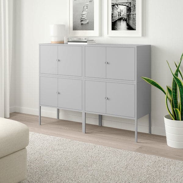 LIXHULT - Cabinet combination, grey, 120x35x92 cm - best price from Maltashopper.com 29279186