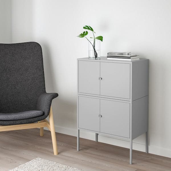 Ikea LIXHULT - Cabinet combination, grey, 120x35x57 cm