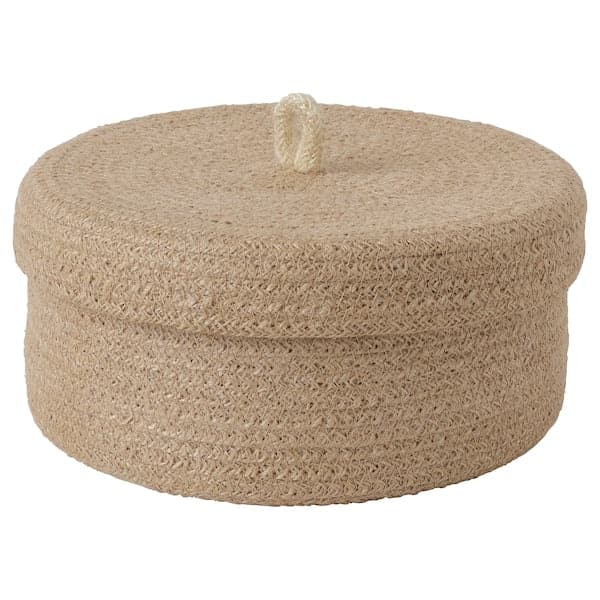 LJUNGAN - Basket with lid, 20x10 cm