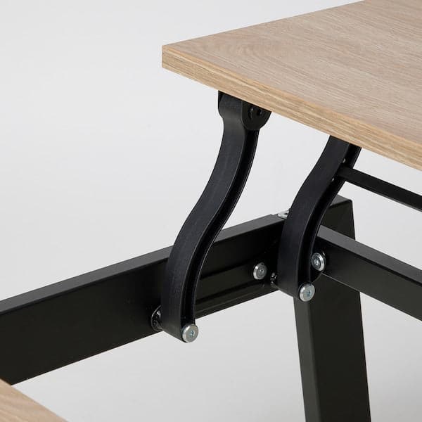 LJUNGSBRO - Coffee table, adjustable black/oak effect, 104x70 cm - Premium  from Ikea - Just €167.99! Shop now at Maltashopper.com