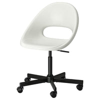 LOBERGET / MALSKÄR - Swivel chair, white/black - best price from Maltashopper.com 29488571