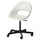 LOBERGET / MALSKÄR - Swivel chair, white/black