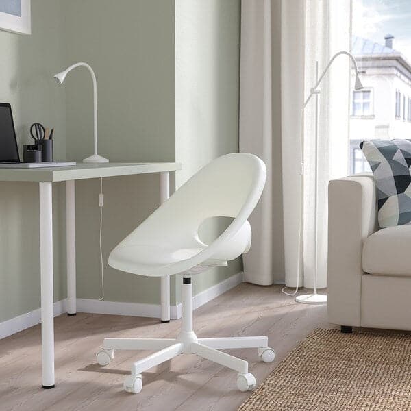 Ikea LOBERGET / MALSKÄR - Swivel chair, white