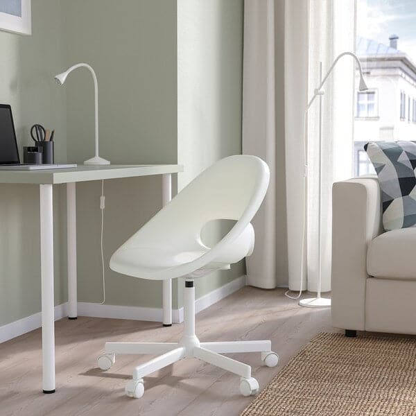 LOBERGET / MALSKÄR - Swivel chair, white