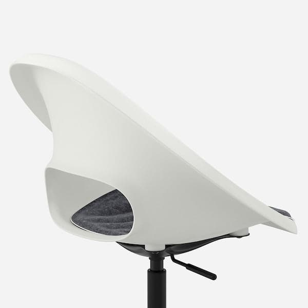 Ikea LOBERGET / MALSKÄR Rotating chair with pillow - black white/dark gray
