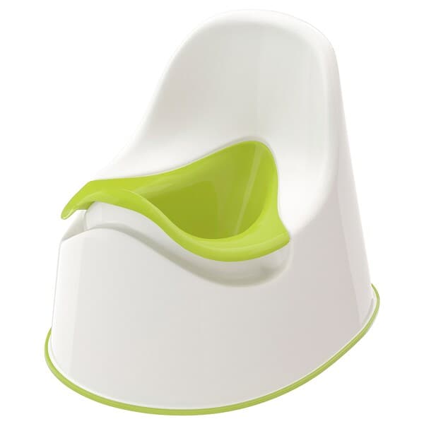 LOCKIG - Children's potty, white/green