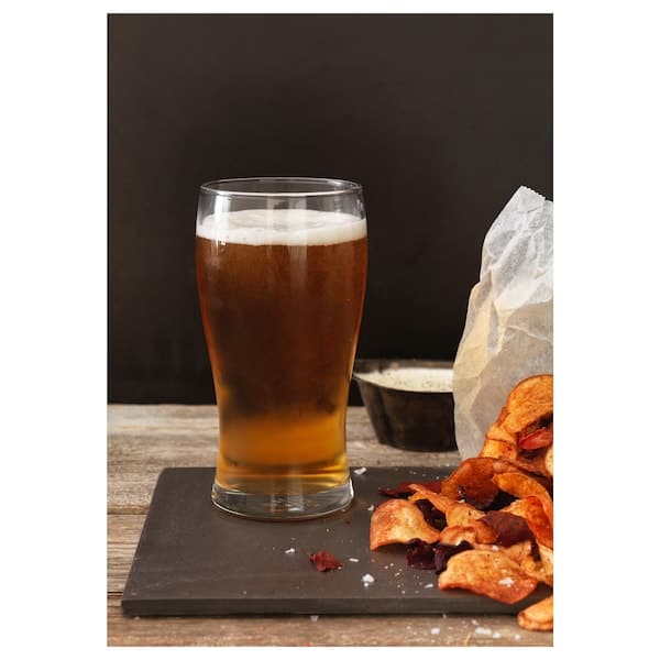 Ikea LODRÄT - Beer glass, clear glass, 50 cl