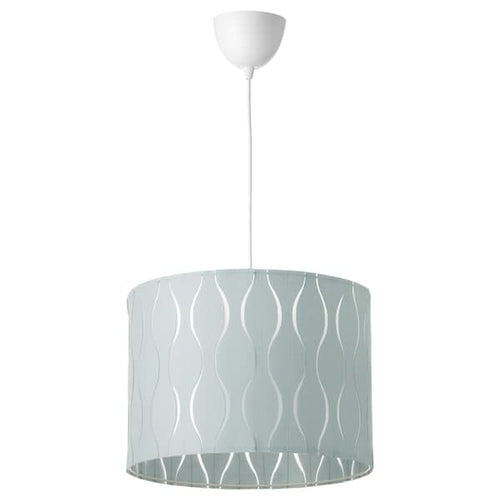 LÖKNÄS / HEMMA - Pendant lamp, blue/silver-colour, 42 cm