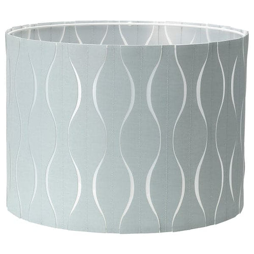 LÖKNÄS - Lamp shade, blue/silver-colour, 42 cm