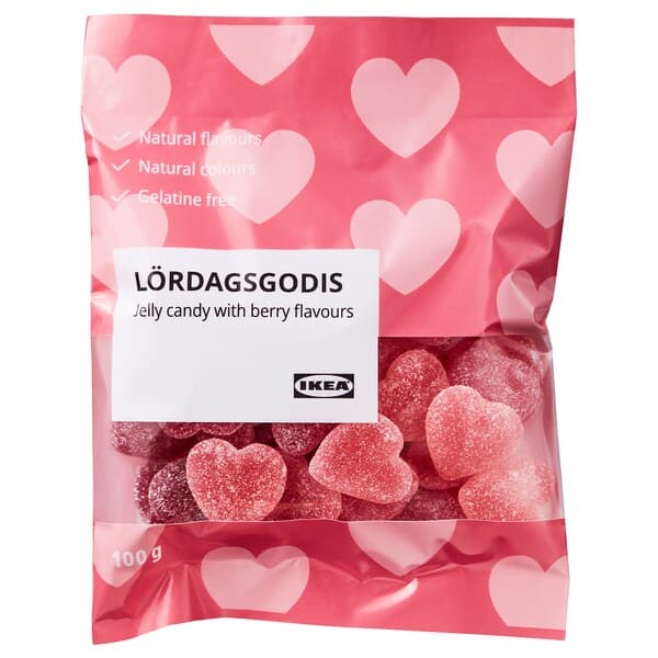 LÖRDAGSGODIS - Jelly candy, with berry flavours, 100 g - best price from Maltashopper.com 70480553