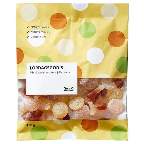 LÖRDAGSGODIS - Mix of sweet and sour jelly candy, 450 g - best price from Maltashopper.com 20497438