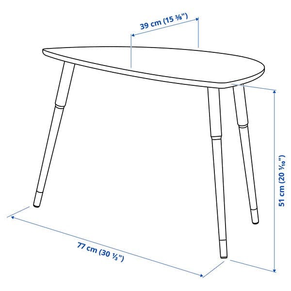 LÖVBACKEN - Side table, light green, 77x39 cm - best price from Maltashopper.com 10557102