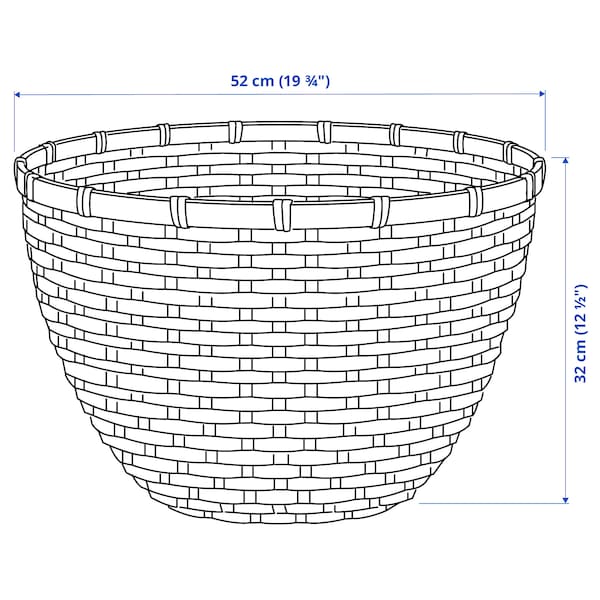 Ikea LÖVRÄFSA - Basket, bamboo, 50x32 cm