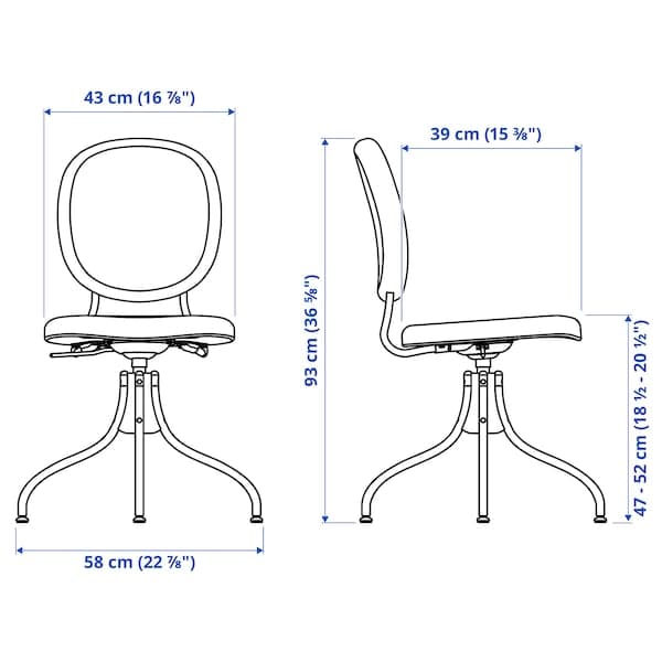 LOMMARP/BJÖRKBERGET Desk/storage element - and beige swivel chair , - best price from Maltashopper.com 89436555