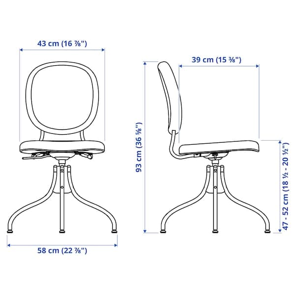 Ikea LOMMARP/BJÖRKBERGET Desk/storage element - and beige swivel chair ,
