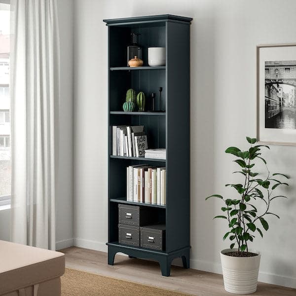 LOMMARP - Bookcase, dark blue-green - Premium Bookcases & Standing Shelves from Ikea - Just €232.99! Shop now at Maltashopper.com