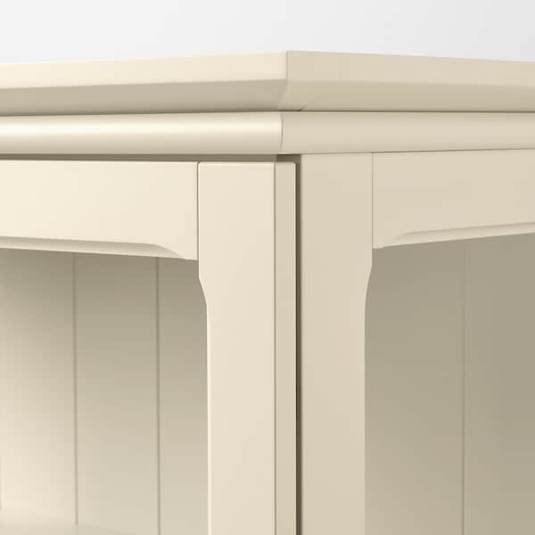 Ikea LOMMARP - Cabinet with glass doors, light beige, 86x199 cm