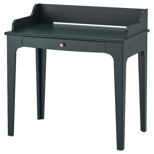 LOMMARP - Desk, dark blue-green, 90x54 cm
