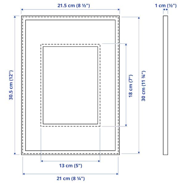 Ikea LOMVIKEN - Frame, aluminium, 21x30 cm