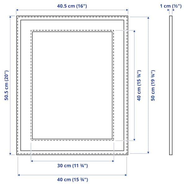 LOMVIKEN - Frame, black, 40x50 cm - best price from Maltashopper.com 70286768