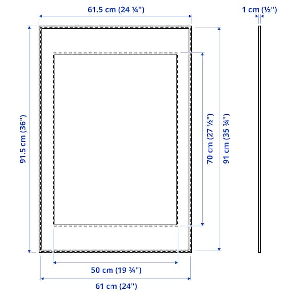 LOMVIKEN - Frame, black, 61x91 cm - best price from Maltashopper.com 30286770