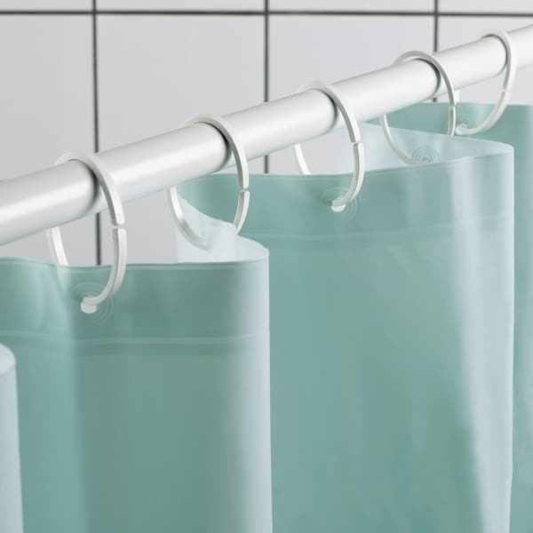 Ikea LUDDHAGTORN - Shower curtain, turquoise, 180x200 cm
