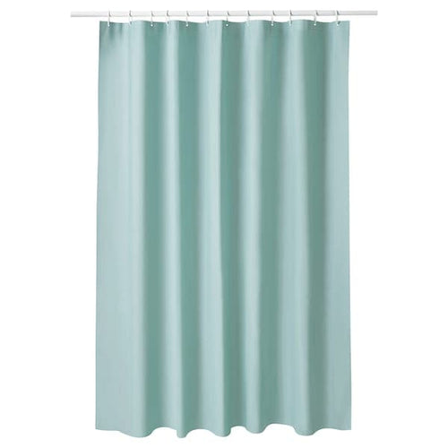 LUDDHAGTORN - Shower curtain, turquoise, 180x200 cm