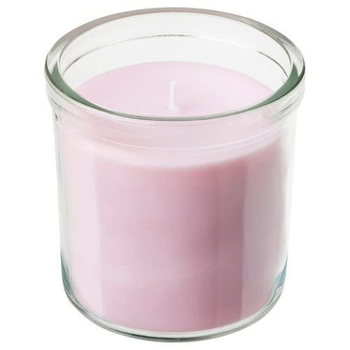 LUGNARE - Scented candle in glass, Jasmine/pink, 40 hr