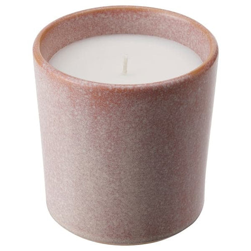 LUGNARE - Scented candle in ceramic jar, Jasmine/pink, 50 hr