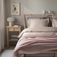 LUKTJASMIN - Duvet cover and pillowcase, grey-beige, 150x200/50x80 cm - best price from Maltashopper.com 00570298
