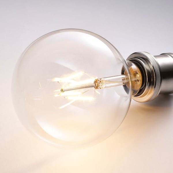 LUNNOM - E27 LED bulb 470 lumens, adjustable luminous intensity/transparent glass globe, 125 mm - best price from Maltashopper.com 10539368