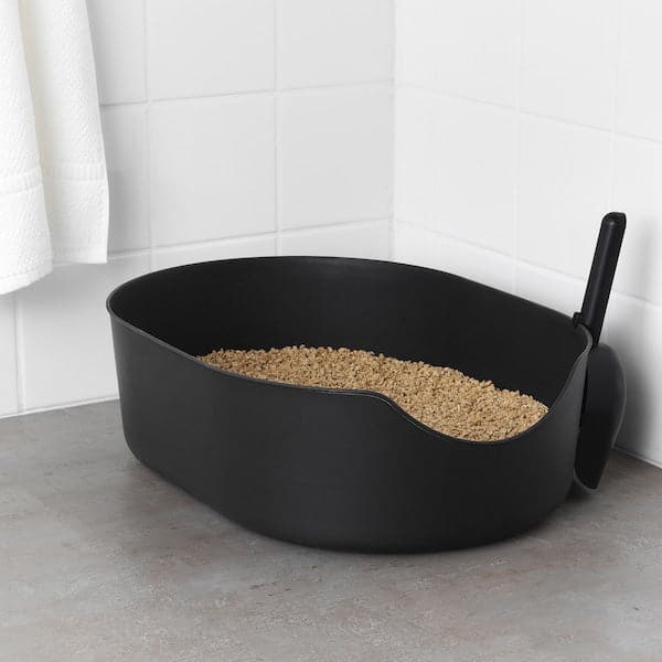LURVIG Toilet box - black 37x51 cm
