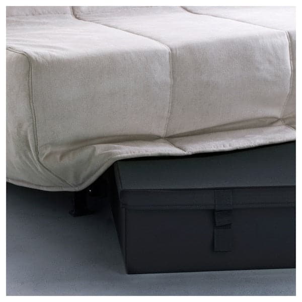 LYCKSELE - Storage box 2-seat sofa-bed, black , - best price from Maltashopper.com 60116960