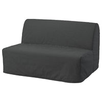 LYCKSELE 2-seater sofa bed lining - Dark grey vansbro , - best price from Maltashopper.com 90479756