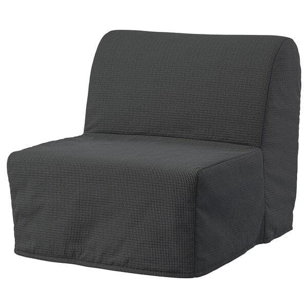 LYCKSELE Bed armchair lining - Dark grey vansbro ,