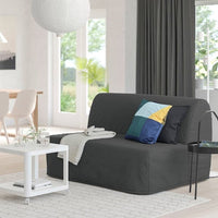 LYCKSELE HÅVET 2 seater sofa bed - Vansbro dark grey , - best price from Maltashopper.com 89387140