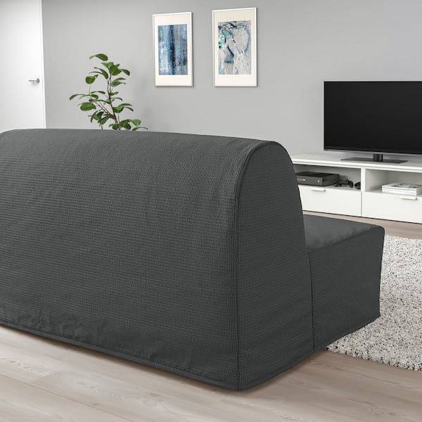 LYCKSELE HÅVET 2 seater sofa bed - Vansbro dark grey , - best price from Maltashopper.com 89387140
